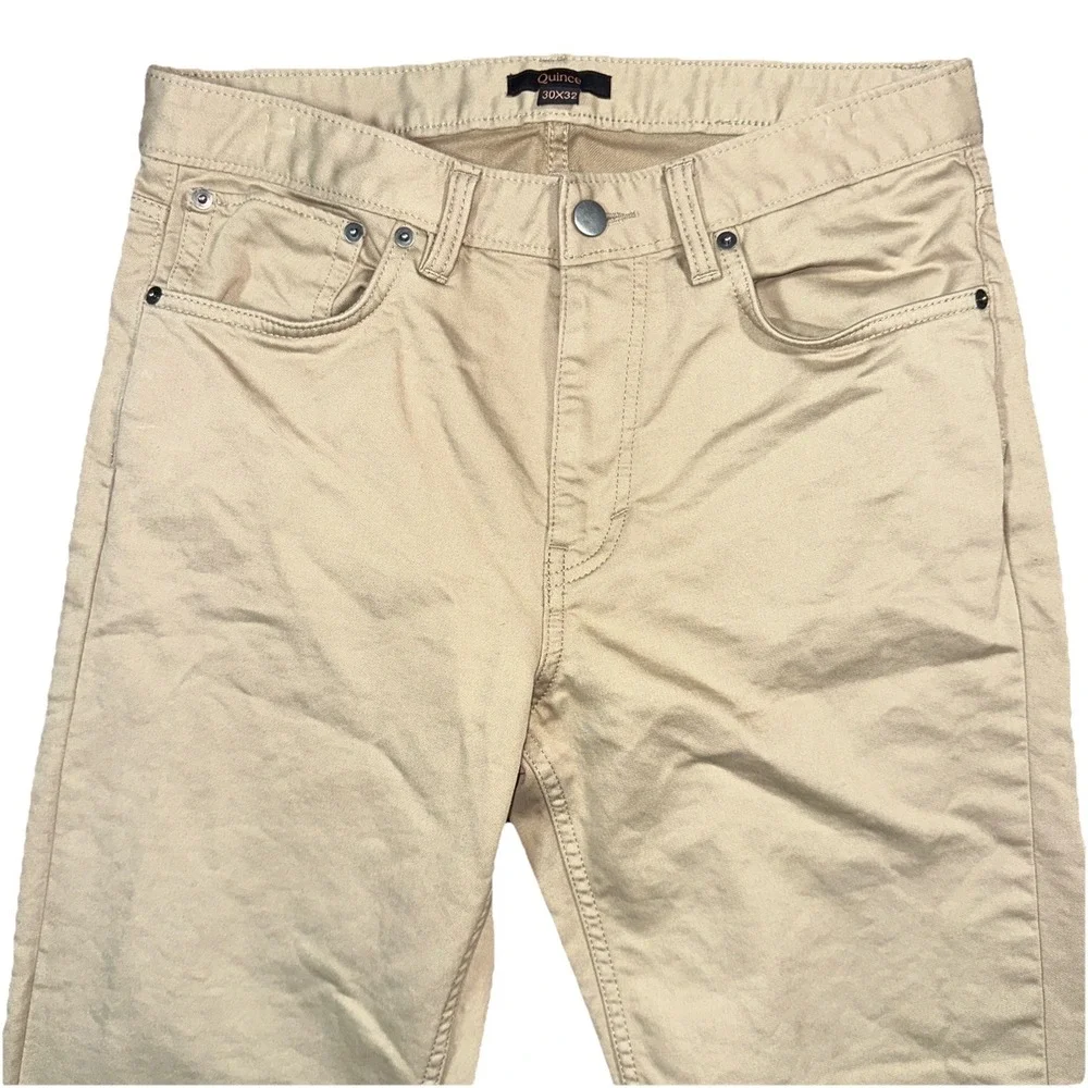 Quince Comfort Stretch Traveler 5-Pocket Pants Men's Fits 30/31 Khaki Beige